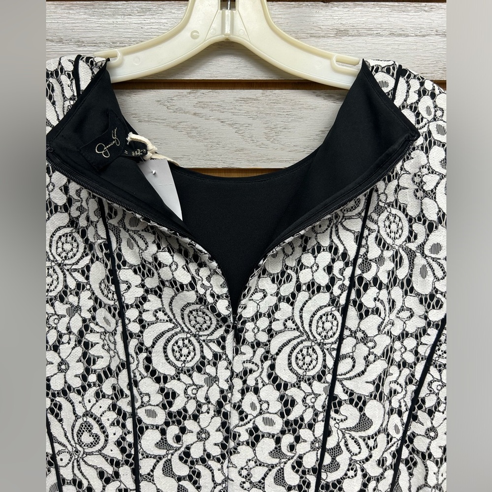 Jessica Simpson Black and White Lace Dress - Picture 10 of 11